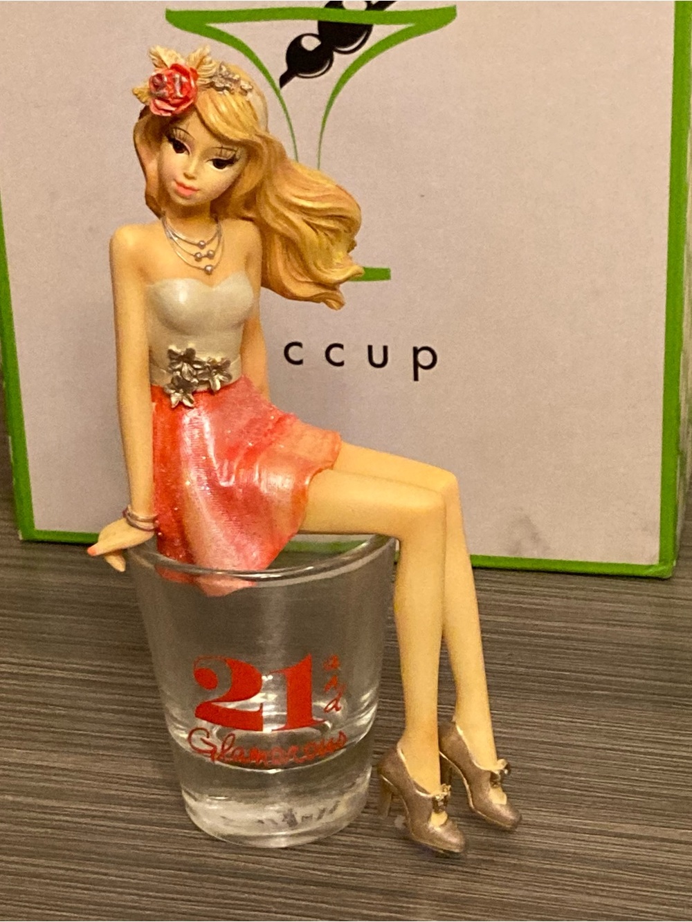 21 and Glamorous Hiccup Girl Shot Glass